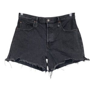 Free People We The Free Makai Cutoff Short in Washed Black Size 31 Button Fly